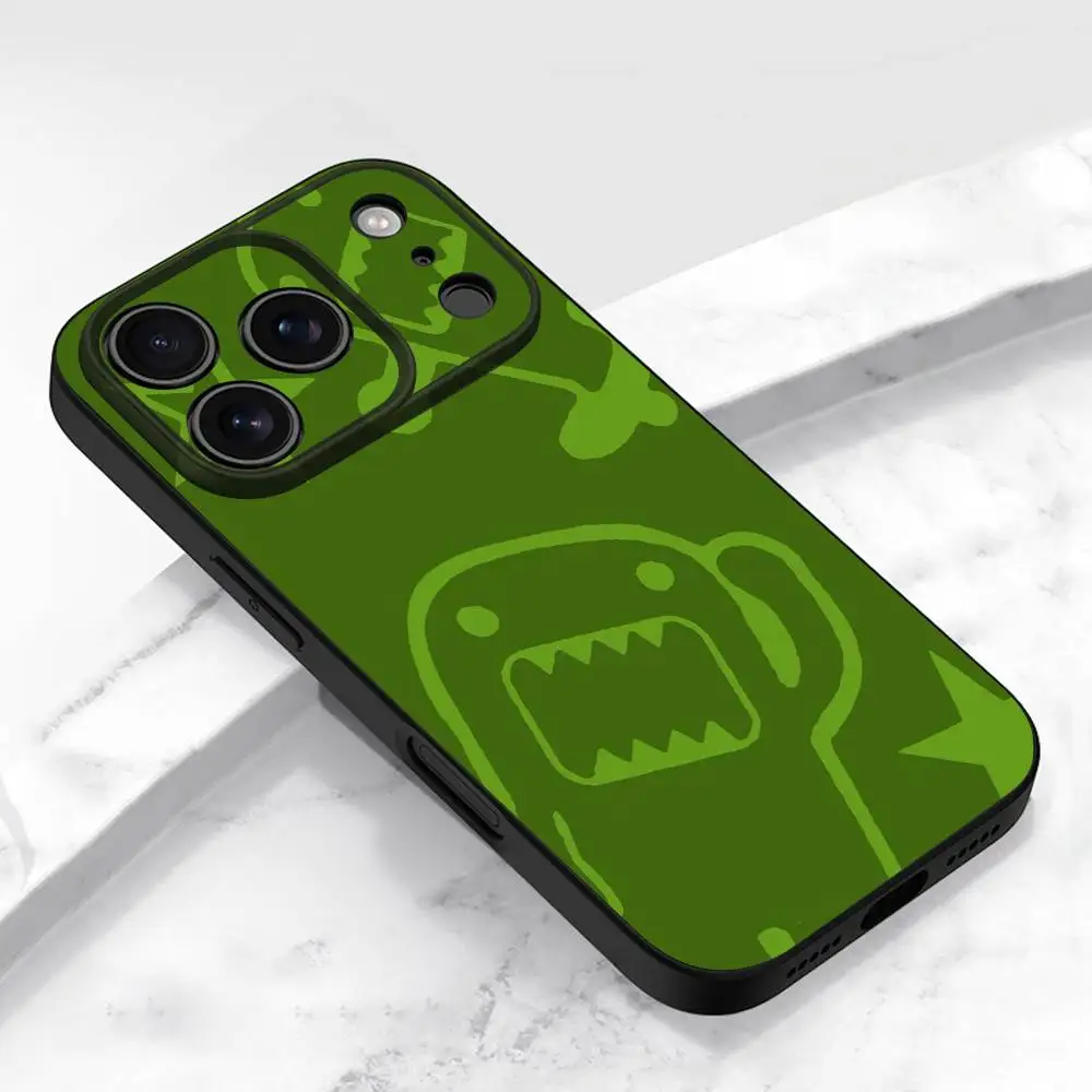 Etui na telefon D-Domo-kun Japan do iPhone'a 17, 16, 15, 14, 13, 12, 11, Pro, Max, Plus, E, Air, Mini, czarne etui ochronne