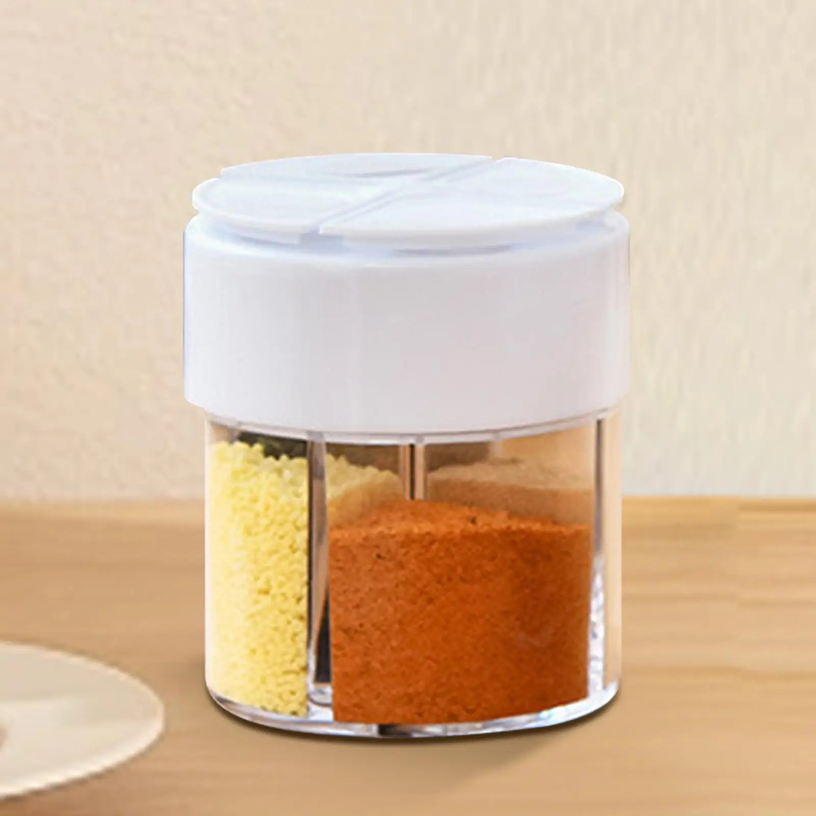 Seasoning Containers Clear Salt Container With Lid holes Easy to clean Kitchen Utensils for Camping Picnic barbecue Cooking view 4