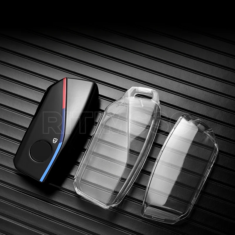Transparent Tpu Remote Car Key Case Holder Key Cover for BMW X1 U11 2023 Series 7 735i 740Li I7 G07 X7 LCI XM Auto Accsesories