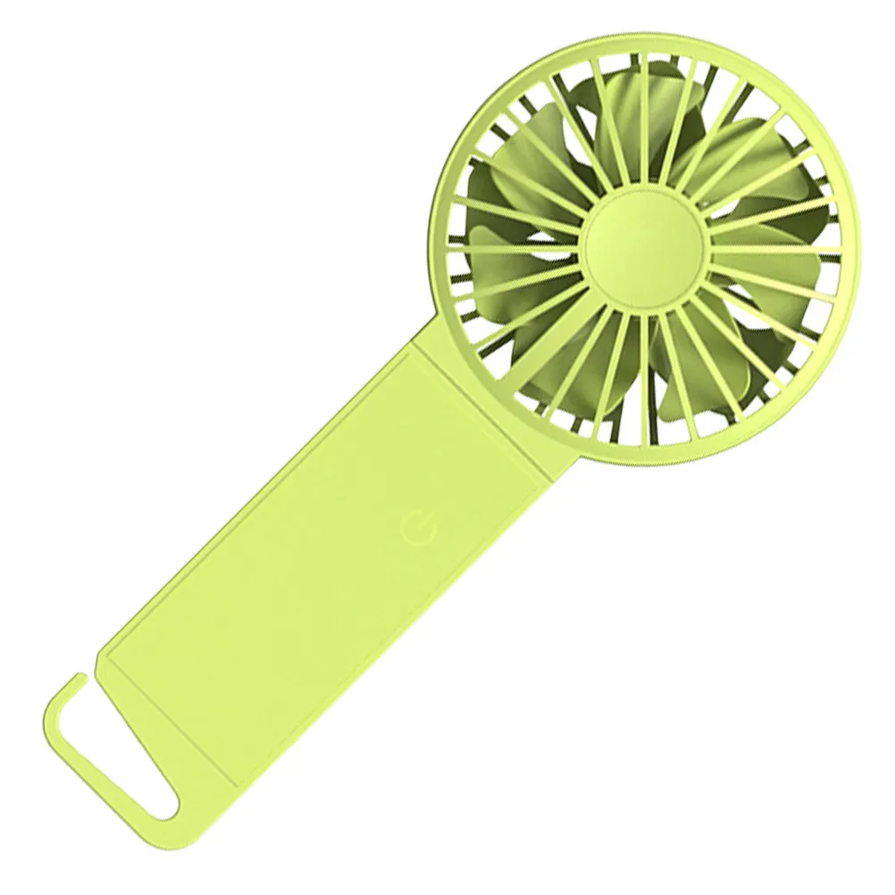 USB Small Folding Handheld Fan Fluorescent Green 85x35x193mm Compact Mini Fan Simple Design for Office School Home