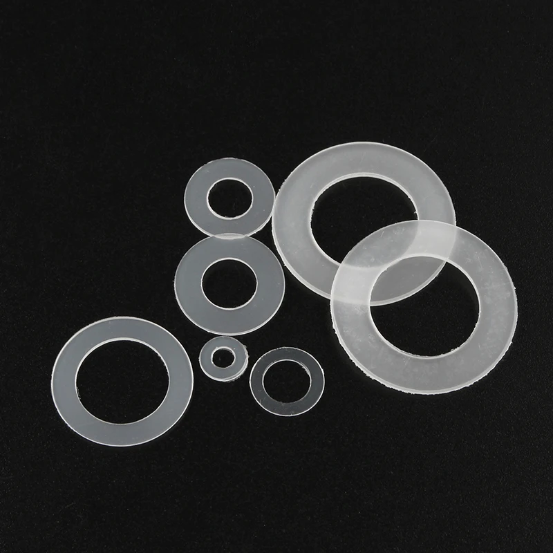 M2 M3  M4  M5 M6 M6.5 M8 Nylon Gasket Insulating Wear-Resistant Flat Washer White Round Plastic Hard Plastic Ultra-Thin Gasket