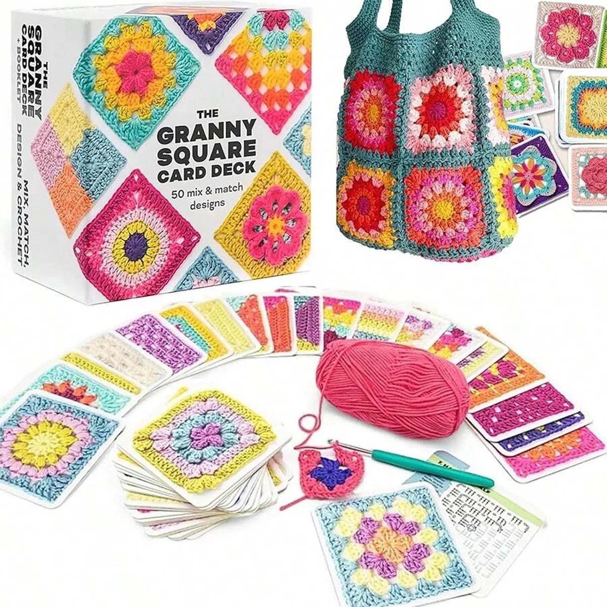 Tarjetas con 50 patrones de punto - Tarjeta de crochet multicolor, se pueden coser en ropa, bolsos, accesorios de costura DIY, regalo para madres y esposas