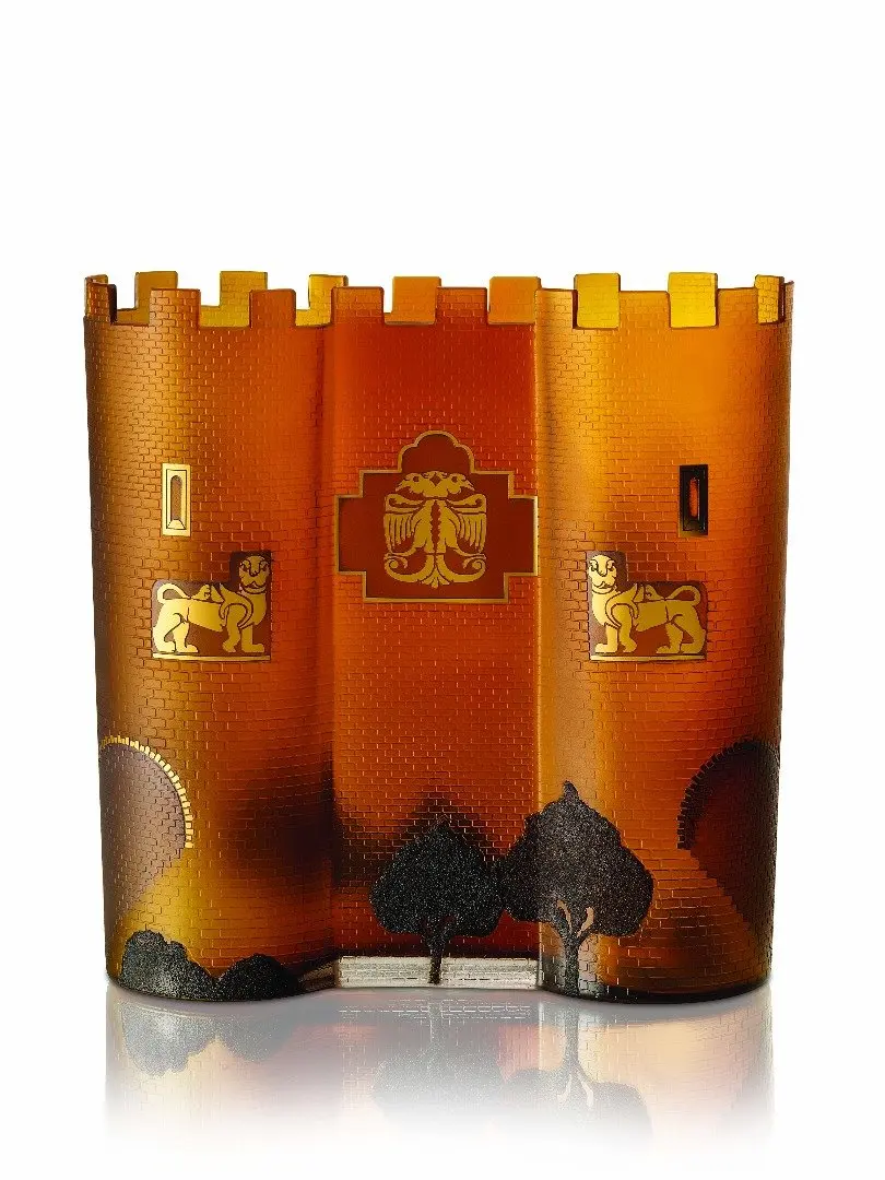 LaModaHome Pasabahce Diya Castle Vase with High Quality Boho Rare Design Unique Decorative Centerpiece for Living Room