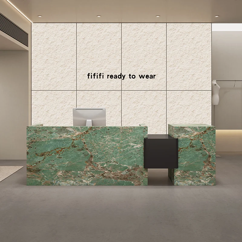 تخزين عميق مكتب الاستقبال مكتب الاستقبال أدراج صالون تجميل مكاتب الاستقبال الأعمال الحديثة أثاث الاستقبال Mostrador #4