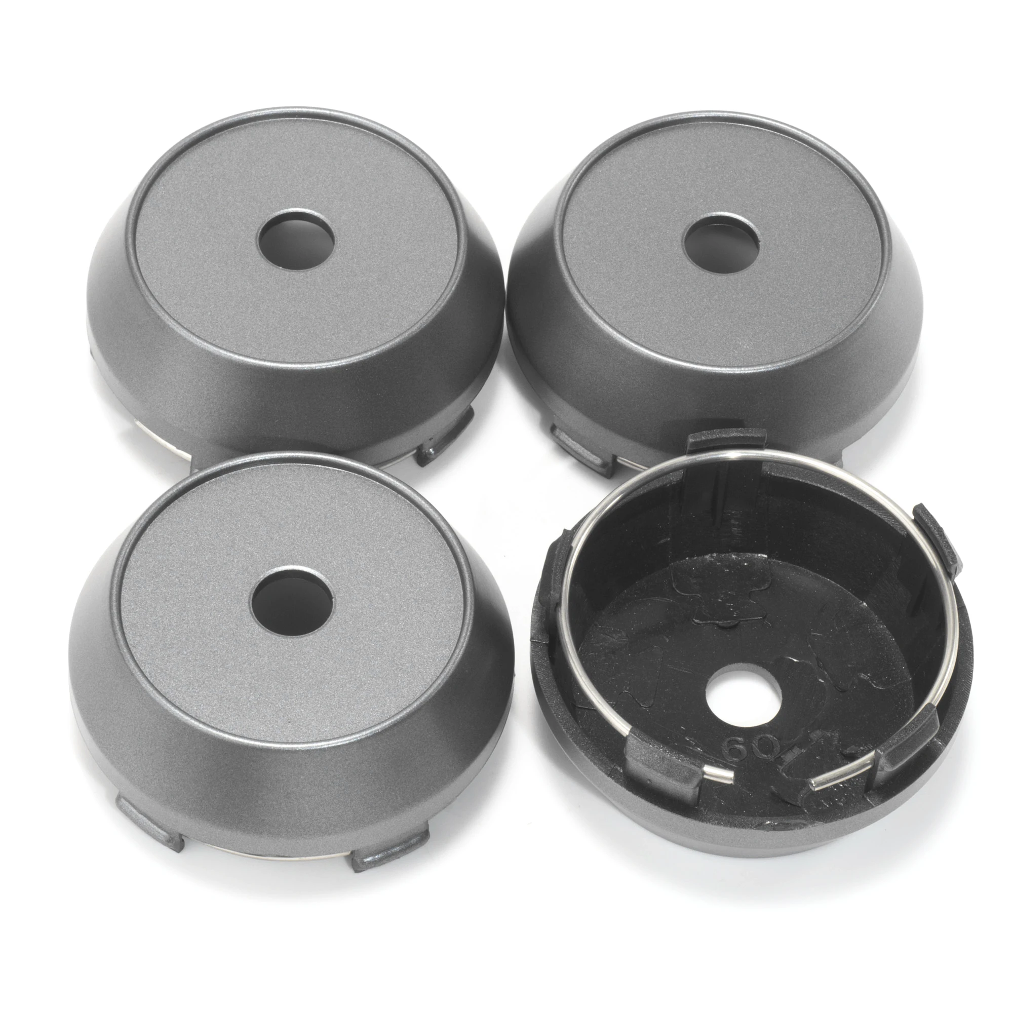 4pcs قطرها الخارجي 60mm / 2.36 بوصة قطرها الداخلي 56mm / 2.20 بوصة مركز تغطية محور العجلة ، عجلة سيارة سباق حافة الغطاء الواقي ABS تقليم