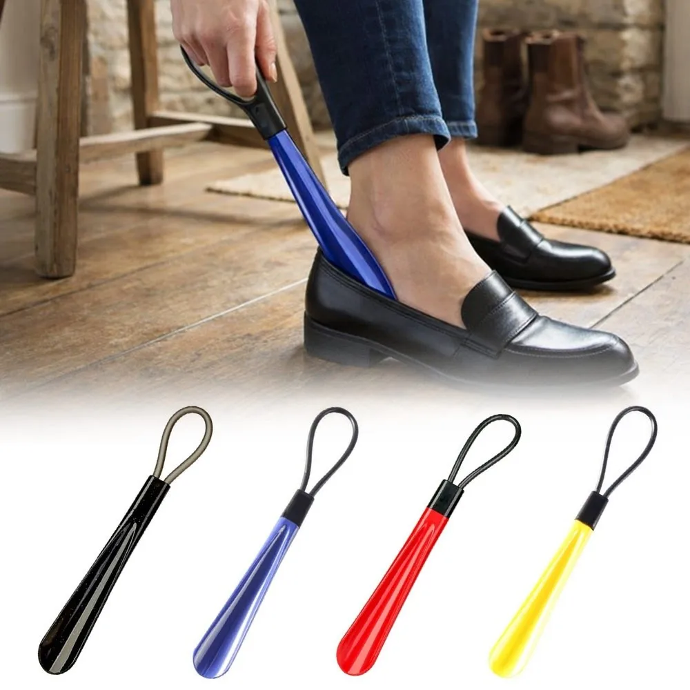 Professional 30cm Shoe Horn Plastic Long Handle Shoehorn Sturdy Spoon Shape Shoes Lifter Shoes Accessorie