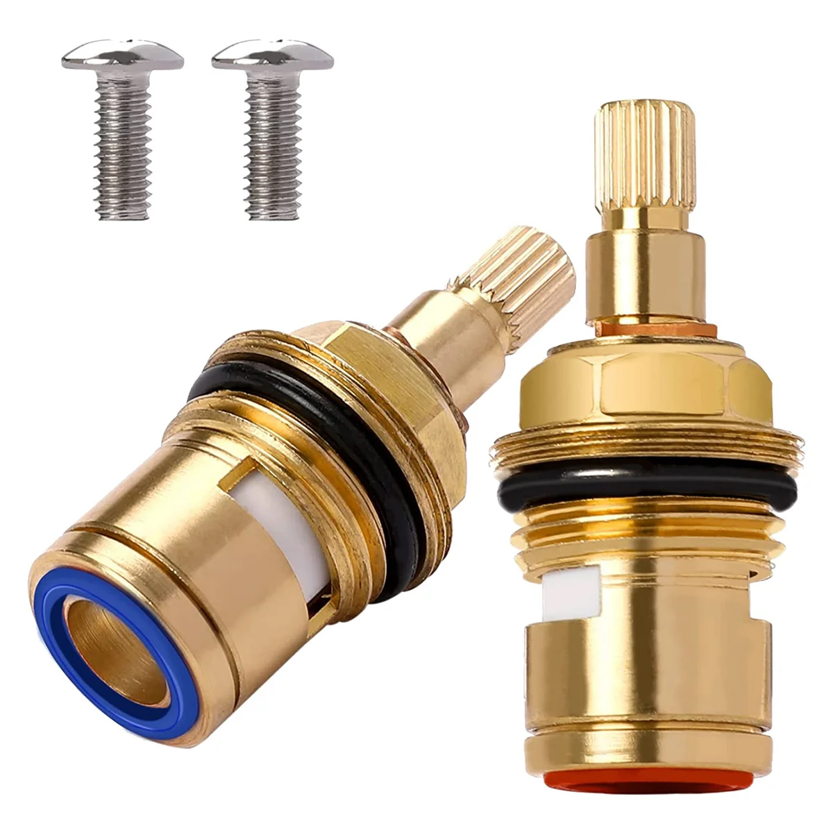 

2PCS Brass Ceramic Stem Ceramic Disc Cartridge Faucet Valve Cartridge Replacement Faucet Repair Replacement Parts