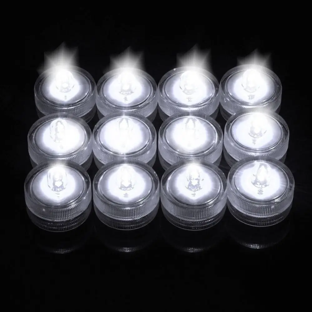 Mini Fish Tank Candle Lamp Decorative Waterproof Underwater LED Candle Lamp Multicolor Plastic Submersible Mini LED Lights Party