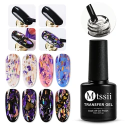 Foil for Nails Nail Art Transfer Foil Holographic Adhesive Decal Starry Glue Foil Nail Tip Manicure Tool Decoration