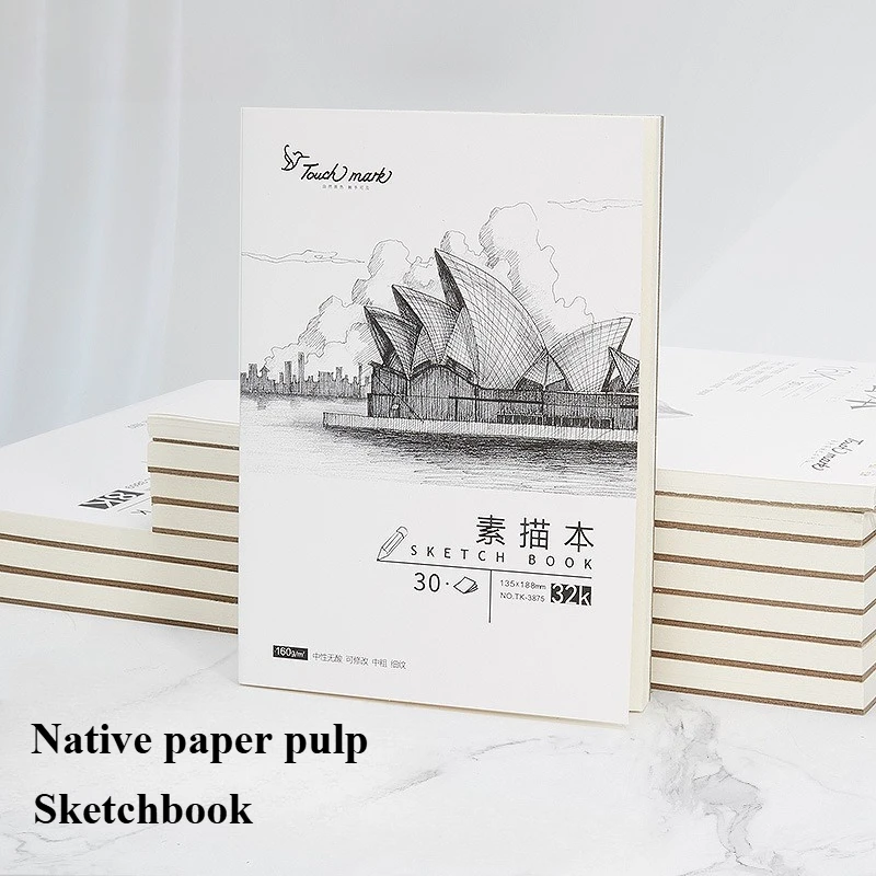 

32 К/16 К альбом для рисования, 30 страниц, утолщенная бумага, нелегко проникновение, чернила для рисования, рисования граффити, подходит для начинающих художников