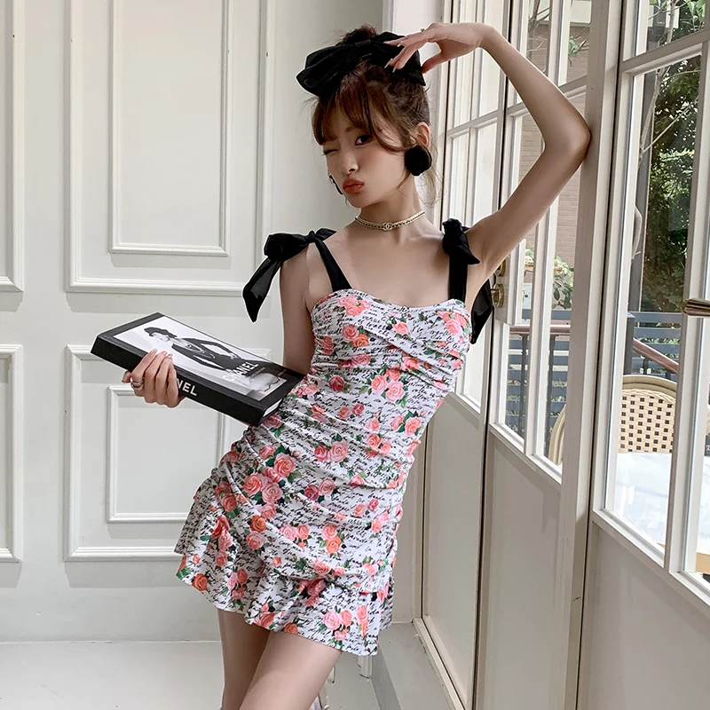 Skirt Style Swimsuit for Women Slimming and Covering The Belly Conservative Suspender Desire Instagram Style Hot Spring Swimsuit