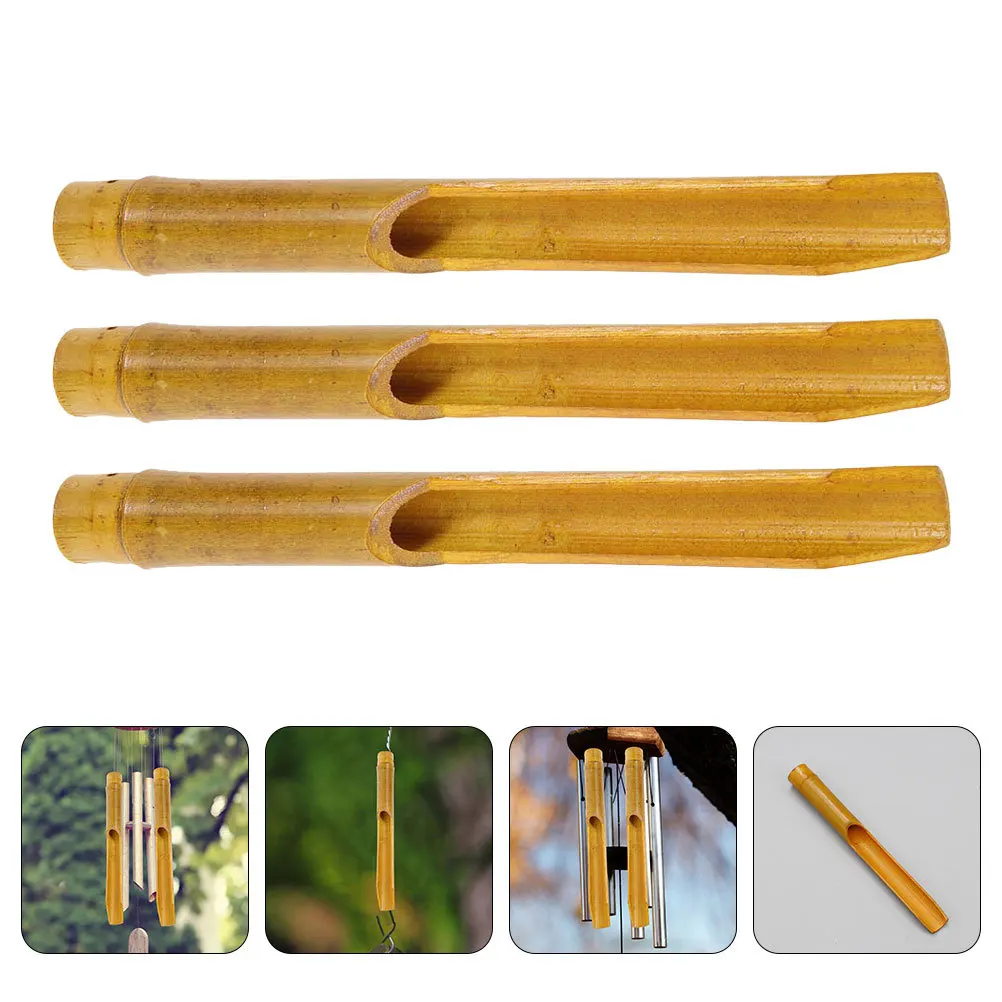 

6pcs Bamboo Wind Chime Tubes Diy Hollow Sturdy Decorative Garden Yard Hanging Pendant Wind Bell Accessories For Diy Crafts