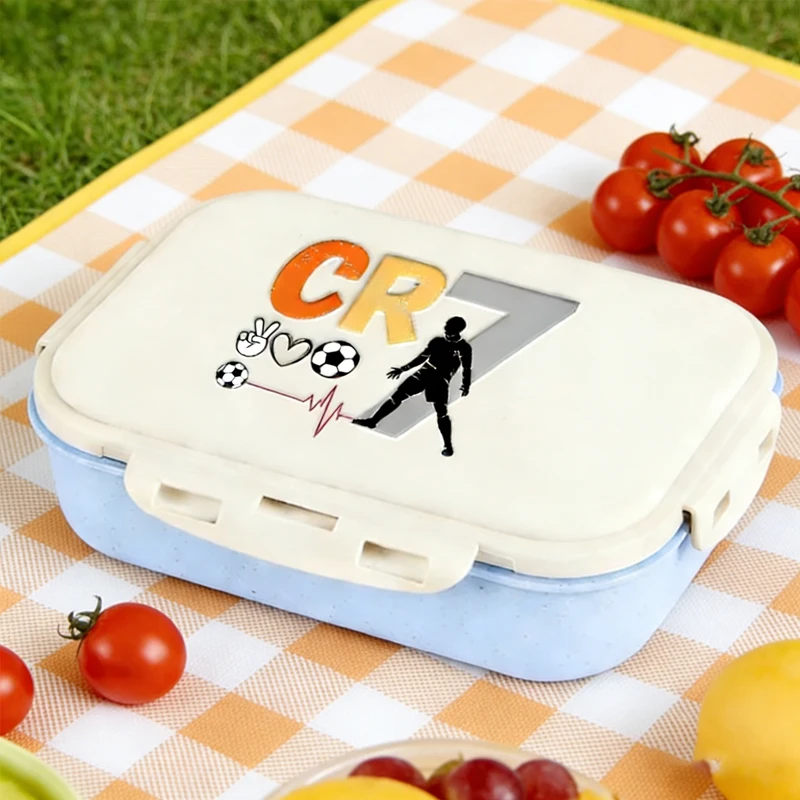 Lunchbox für Fußballspieler CR7, Cristiano Ronaldo, für Jungen und Mädchen, Bento-Box für Zuhause, Büro, Picknick im Freien, Lunchboxen für Kinder, Geschenk