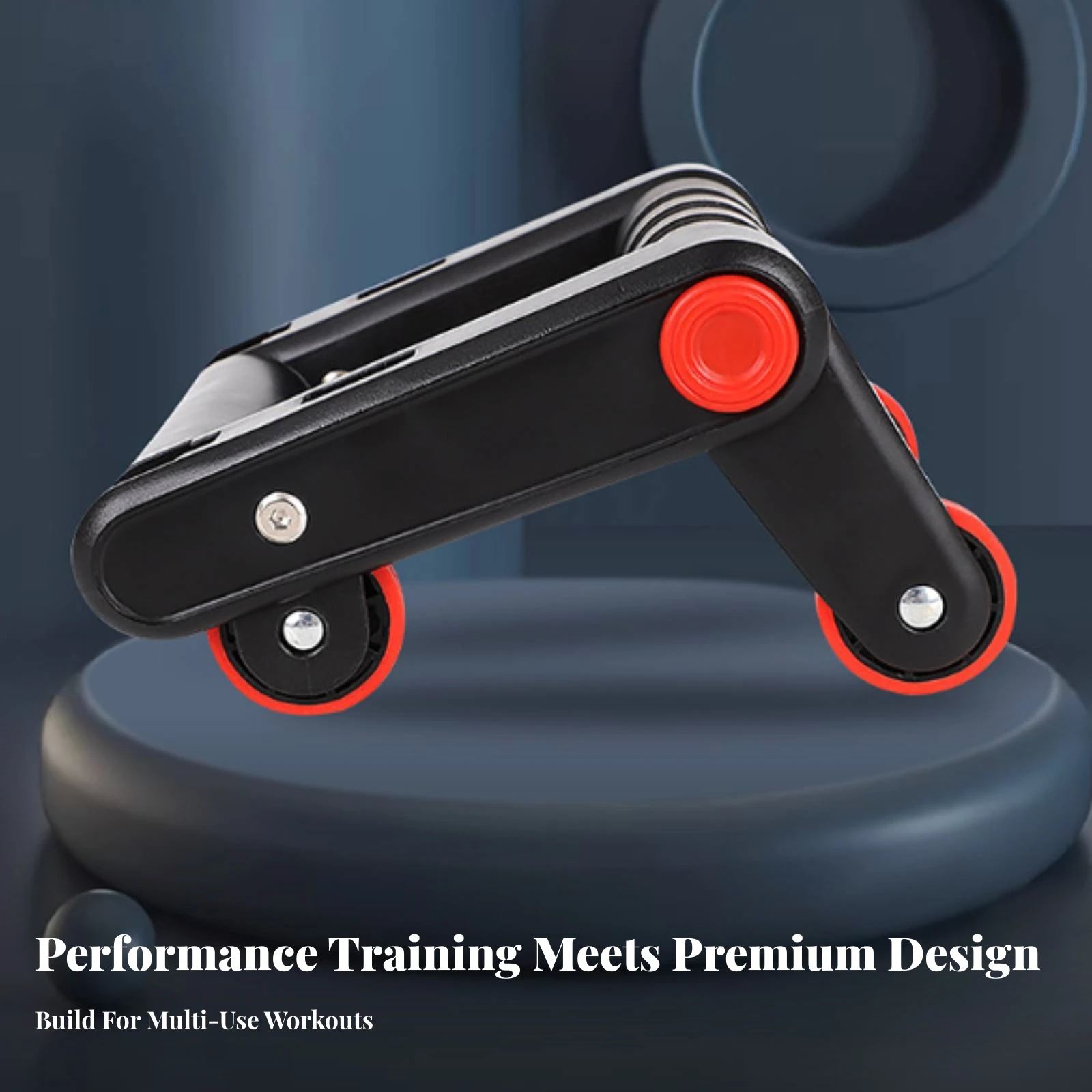 Ab Roller with Tripod Structure Stable Abdominal Wheel Support Frame Folding Abdominal Device Foldable Ab Roller Wheel Compact