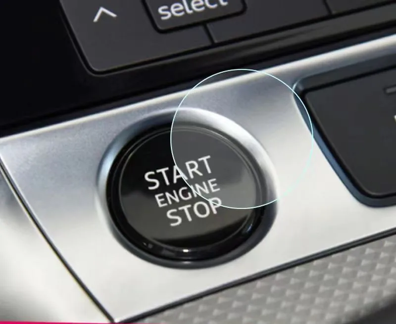 Car Start Stop Button Protective Film Sticker for Hyundai Santa Fe Tucson 2022 NEXO NX4 Atos Prime Solaris 2021