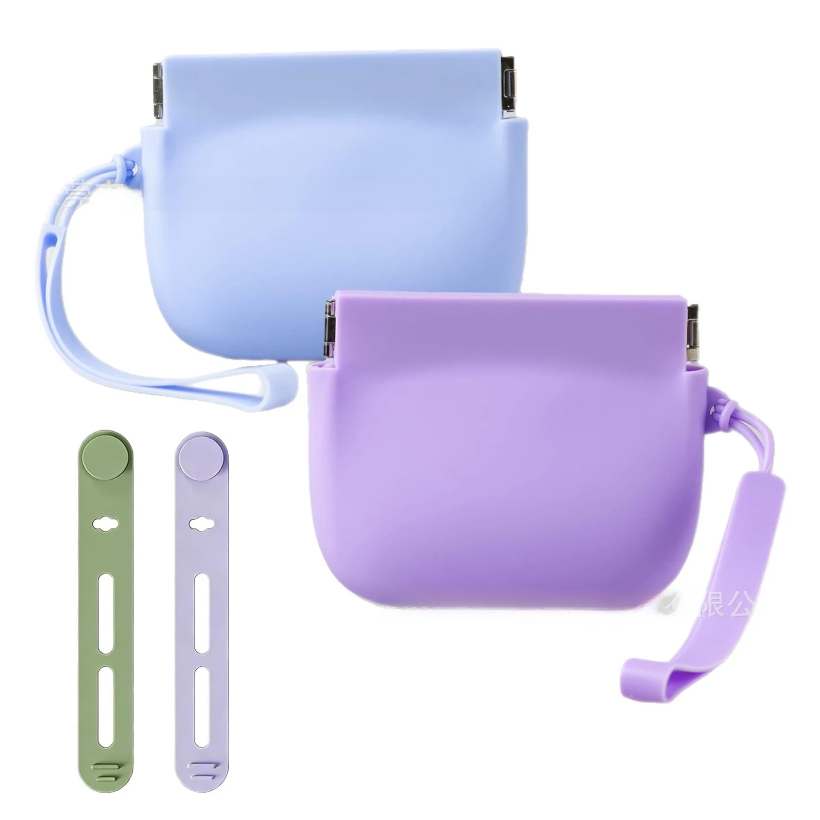 Silicone Mini Storage Pouch with Bullet Buckle, Portable Coin Purse for Jewelry Earphone Key Data Cable Red Envelope image 6