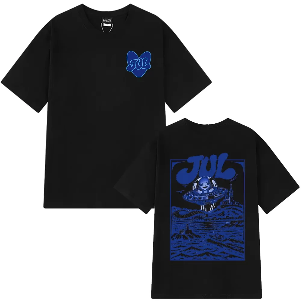 New 2026 l pattern T-shirt for men and women, fashionable hip-hop T-shirt, casual short sleeved T-shirt, street wear
