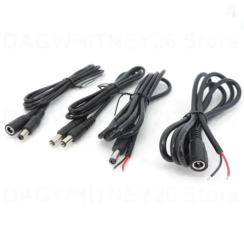 5.5mm 2.1mm DC Extension Cord Wire Male Female Power Cable For CCTV Security Cameras LED Strip Lights u