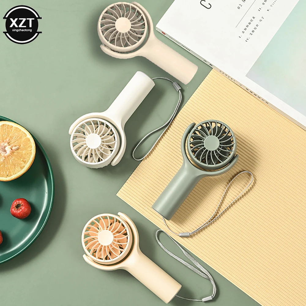 Drehbarer Mini-Lüfter tragbarer Hand ventilator elektrischer Luftkühl ventilator USB wiederauf ladbare Outdoor-Reise Hand ventilatoren Geschenke