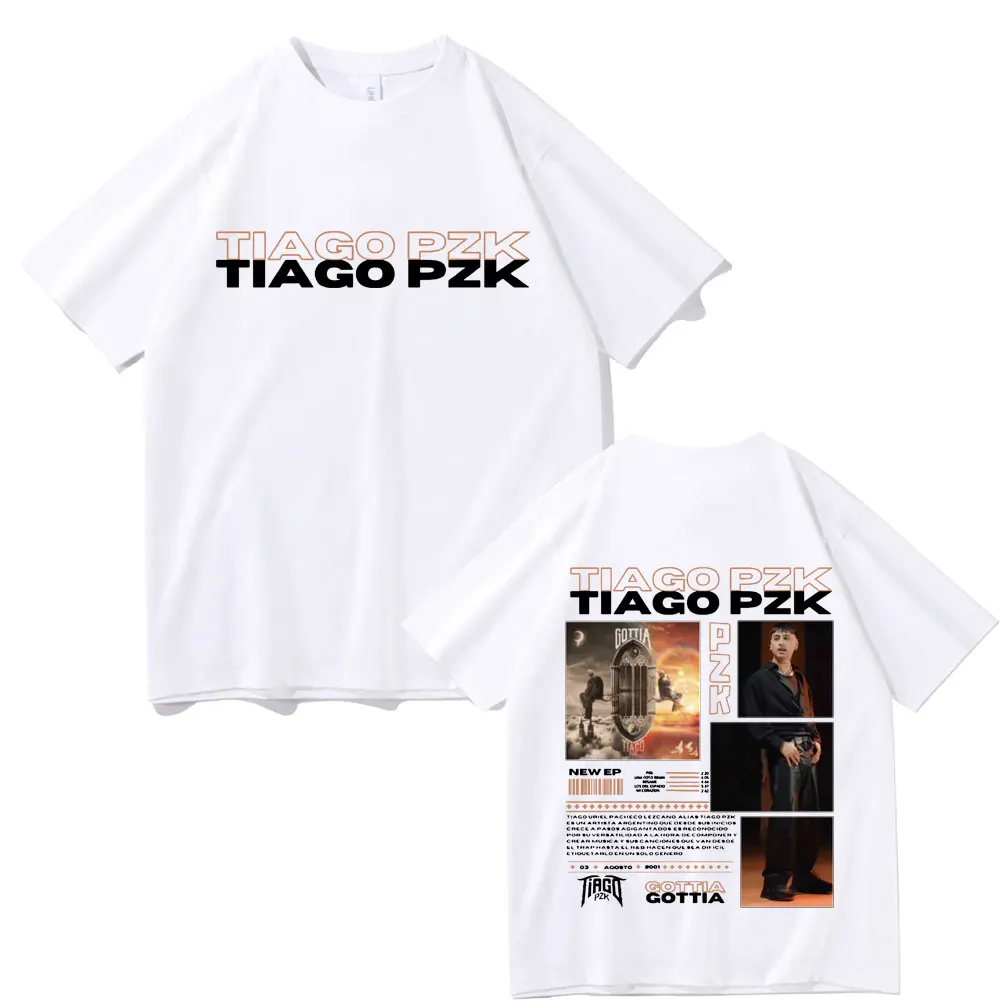 T-shirt graphique double face Rared Tiago Pzk Gottia pour hommes et femmes, mode Hip Hop, tendance, vintage, respirant