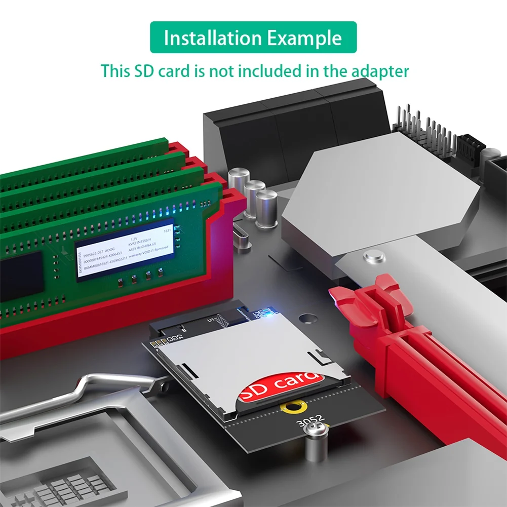 

Изысканная новая версия адаптера SD-карты к NGFF Key B (поддерживает USB-шину, а не шину SATA)
