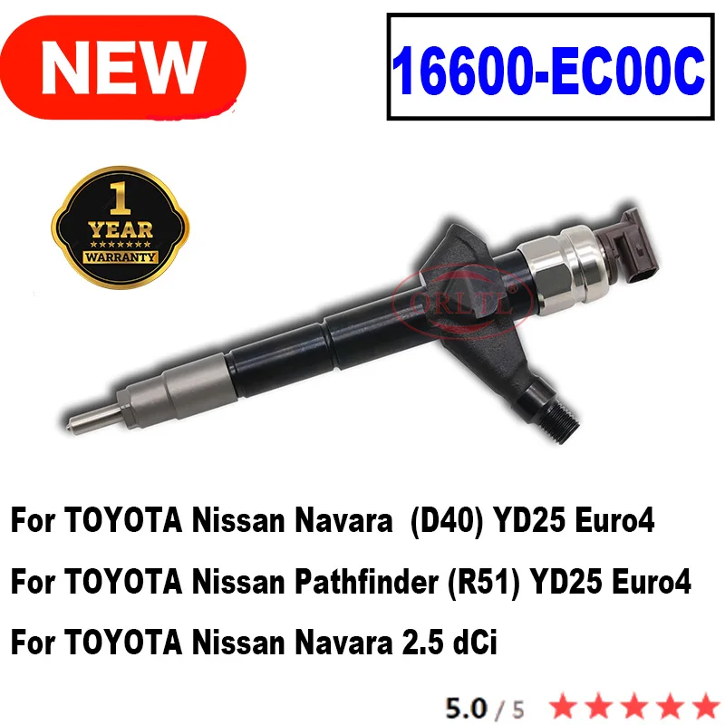 

ORLTL 16600-EC00C High quality Injector 16600 EC00C Diesel Injector 16600EC00C For TOYOTA Nissan Navara 095000-6250 095000 6250