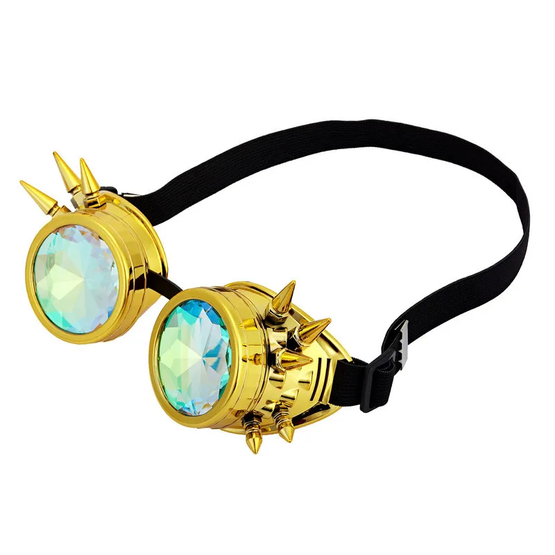 Steampunk Goggles  Party Glasses Unisex Kaleidoscope Glasses Rave Festival Holographic Retro Party Cosplay Goggle Eyewear