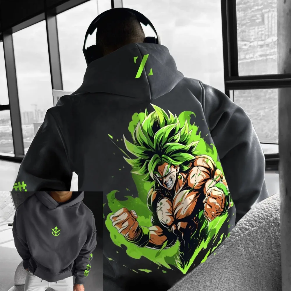 Dragon Ball Majin Hoodie Anime Unisex Cotton Graphic Print Sweatshirt Streetwear Casual Jacket Spring Autumn Fashion New Y2k