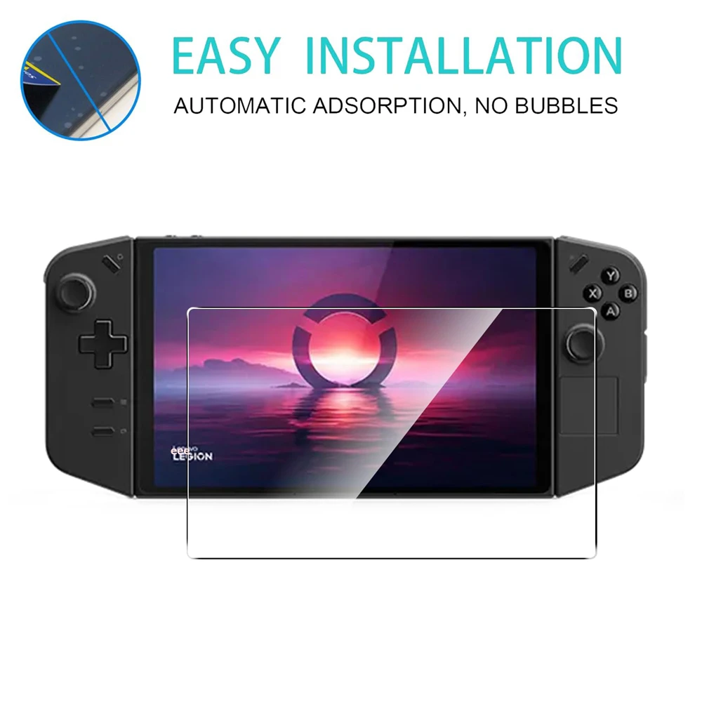กระจกนิรภัยป้องกันฟิล์มสําหรับ Lenovo Legion Go ป้องกันหน้าจอขอบโค้ง Anti Scratch คอนโซลมือถือเกมอุปกรณ์เสริม