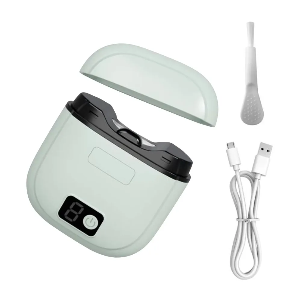 Rechargeable Electric Nail Clippers LED Light 3 Speeds Mini Nail Cutter Low Noise Anti-Splash Automatic Nail Trimmer Home Use