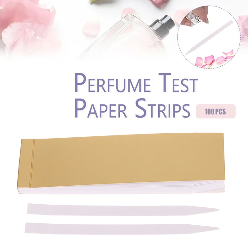 100pcs Tester Strips Fragrance Disposable White Women Smell Paper Paper Strips Test Paper Aromatherapy Perfume Essential Oils