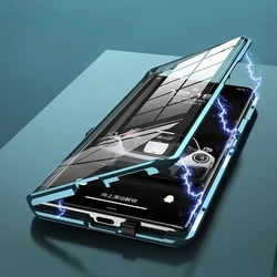 360 Magnetic Adsorption Phone Case for Realme GT 6T GT6 Double Sided Tempering Glass Metal Bumper Cover for Realme GT Neo 6 SE