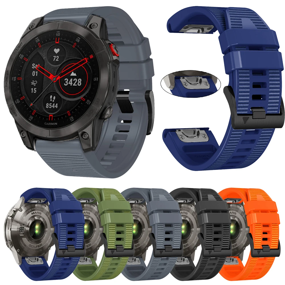 

Ремешок силиконовый для Garmin Fenix 5 6 7 5X 6X 7X Epix Pro 47 мм