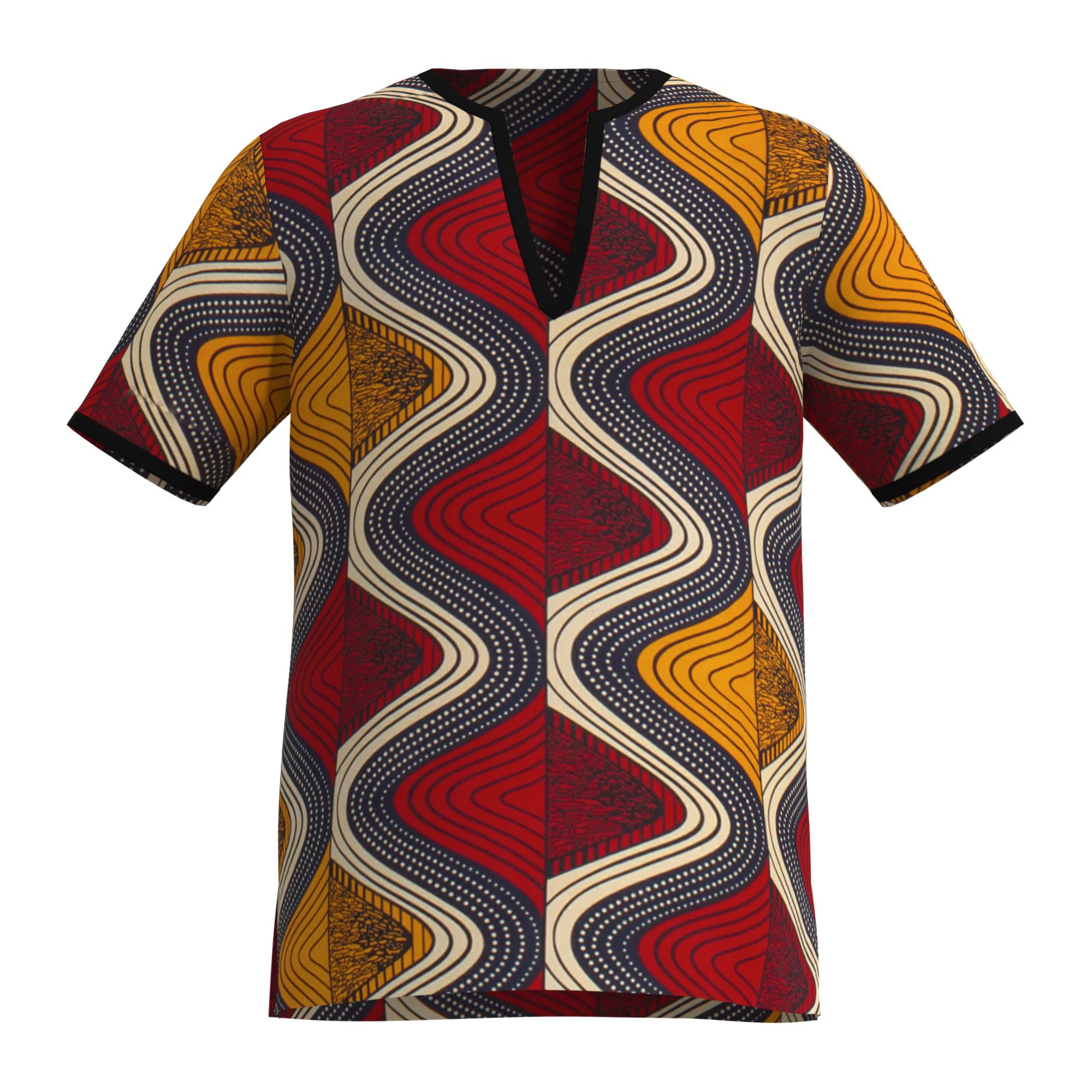 

Dashiki Men Short Sleeve Tees T-Shirts Dashiki Men African Print Wax Tops Plus Size Mens African Clothing Wyn1438