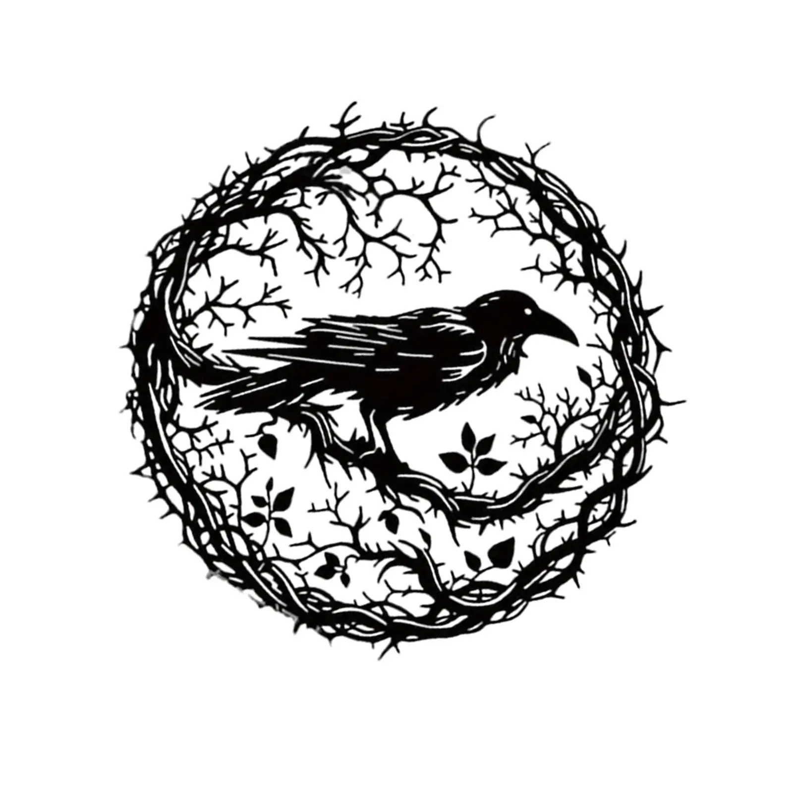 Metal Bird Wall Decoration Artwork Aesthetic Black Decoration Wall Bird Silhouette for Hallway Farmhouse Yard Indoor Balcony