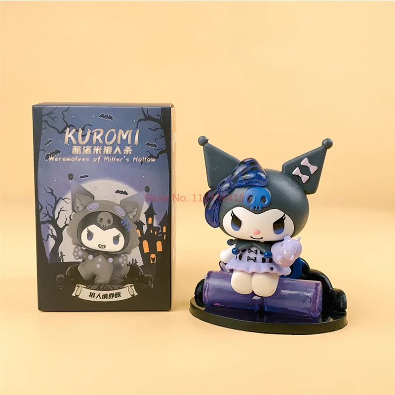 Kuromi Werewolf Killer Fashion Play Boneca para meninas, caixa cega, decoração de aniversário, desktop decoração, brinquedo infantil, presente surpresa