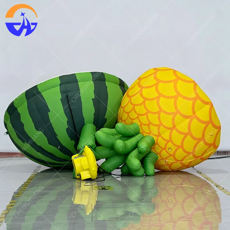 Customize Advertising Inflatable watermelon pineapple Colorful Fruit model for Events and Parties Oxford cloth with blower