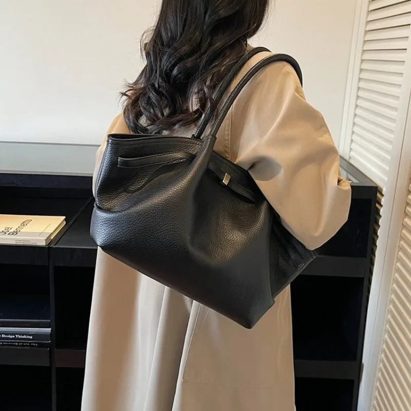 Elegant Structured Diaper Bag Handbag One Shoulder Bookstore Browse Multi-Pocket Exquisite Portable Trendy Simple Versatile