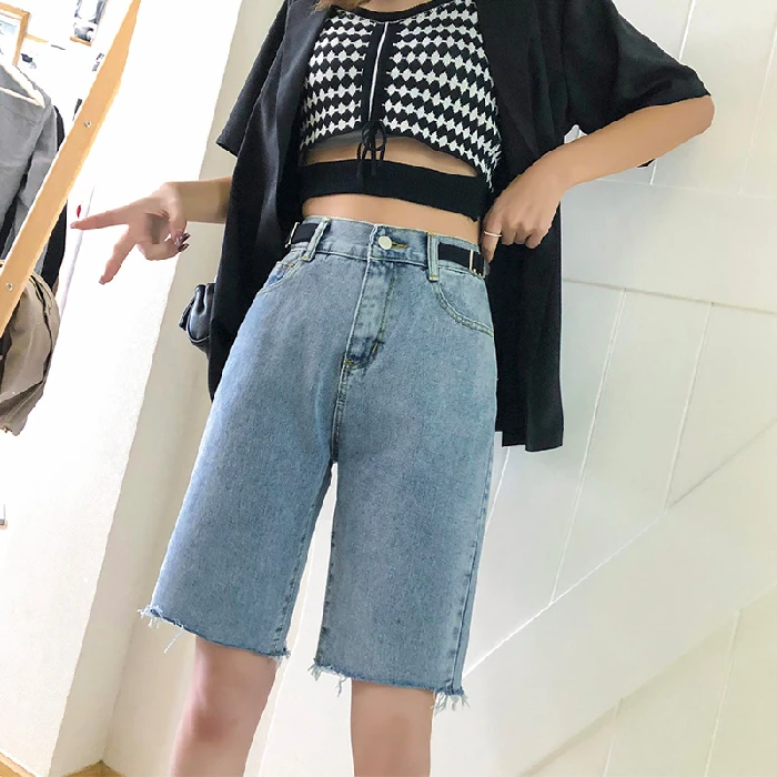Summer Vintage Style Sexy Regular Fit V Neck High Waist Dark Wash Denim Flare Jeans Set Breathable Washable