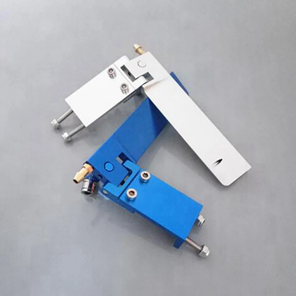 2 قطعة RC قارب سبائك الألومنيوم العلامة التجارية 75 مللي متر المعادن شفط المياه الدفة للتحكم عن بعد RC قوارب الفضة والأزرق