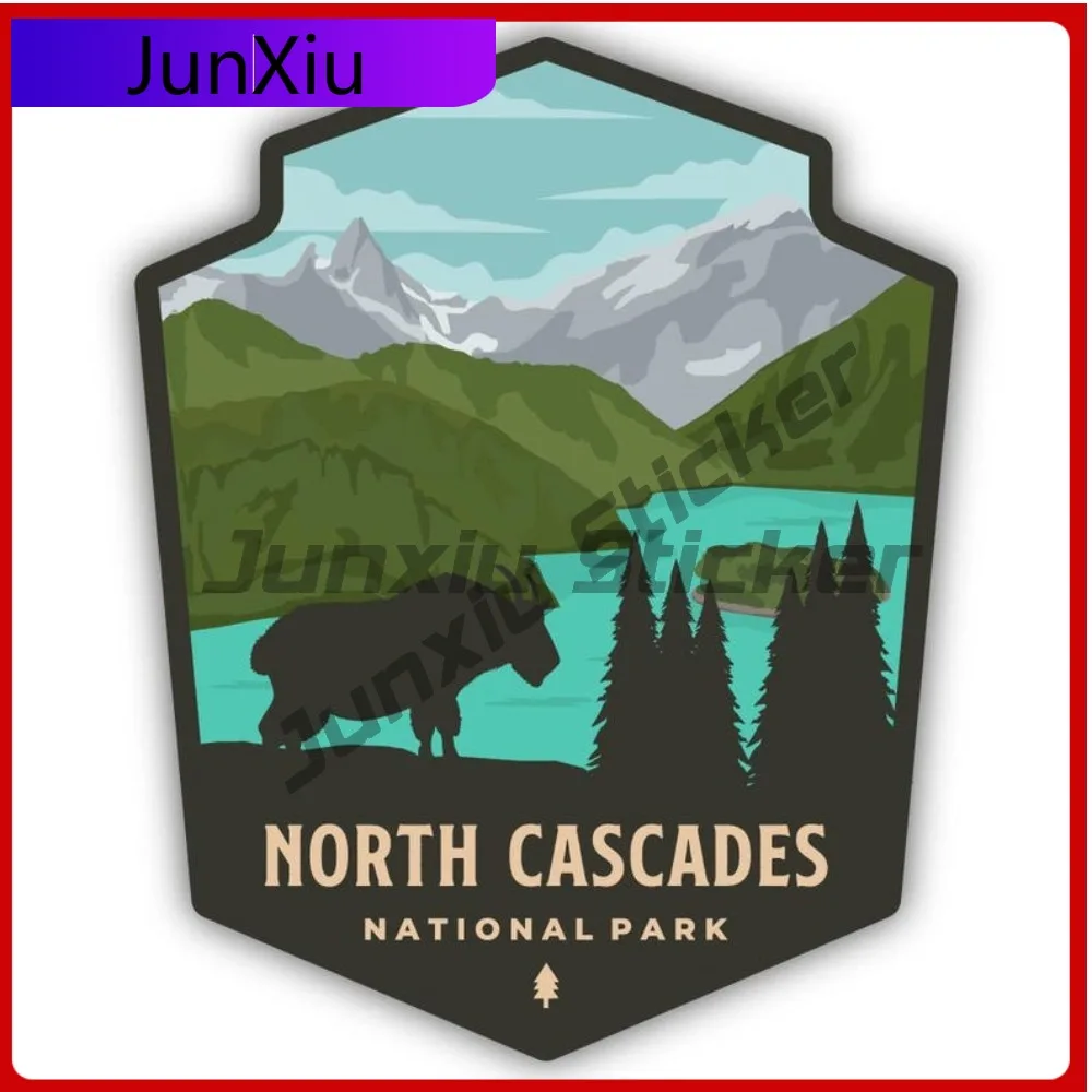 

North Cascades National Park Emblem Vinyl Sticker Cover Scratches Decoration X 500 Motorcycle Stickers Cfb600n Electric Scooter