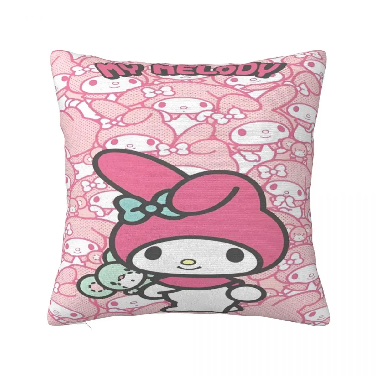 Decorative Pillowcase Pink Cute My Melody Sanrio Accessories Sofa Throw Pillow Case Cover Square Multi Size Dropshipping