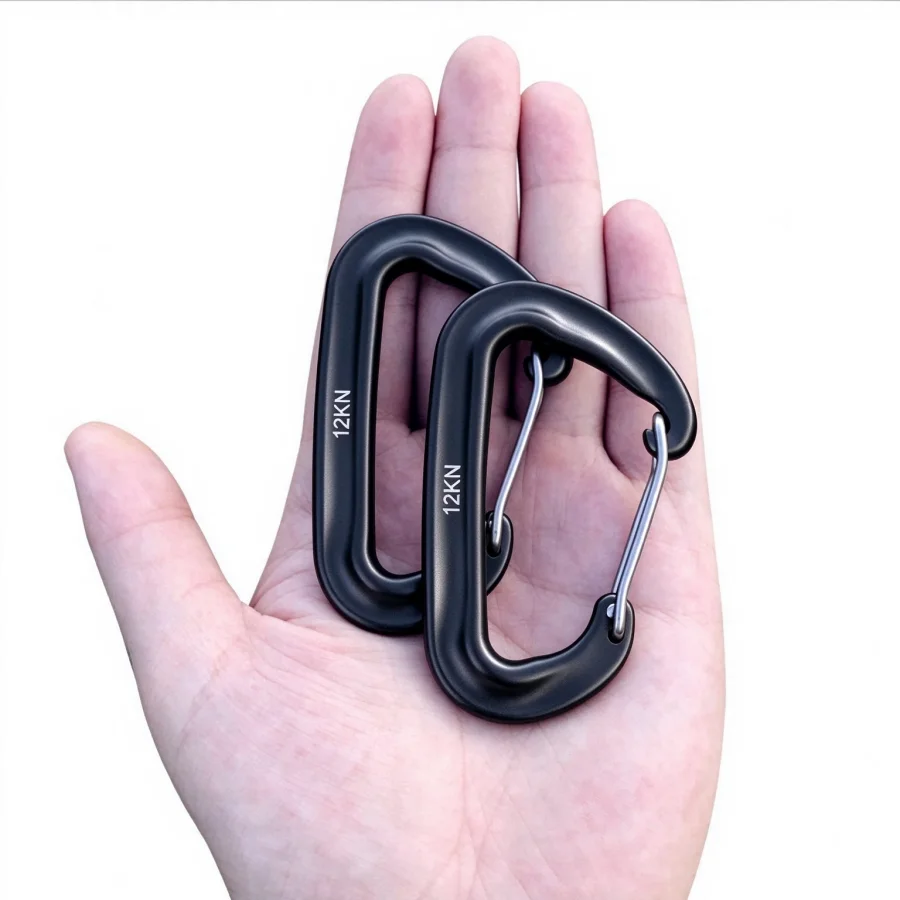 Carabiners Aluminum 12Kn Heavy Duty - Juego de 4 mosquetones de aluminio