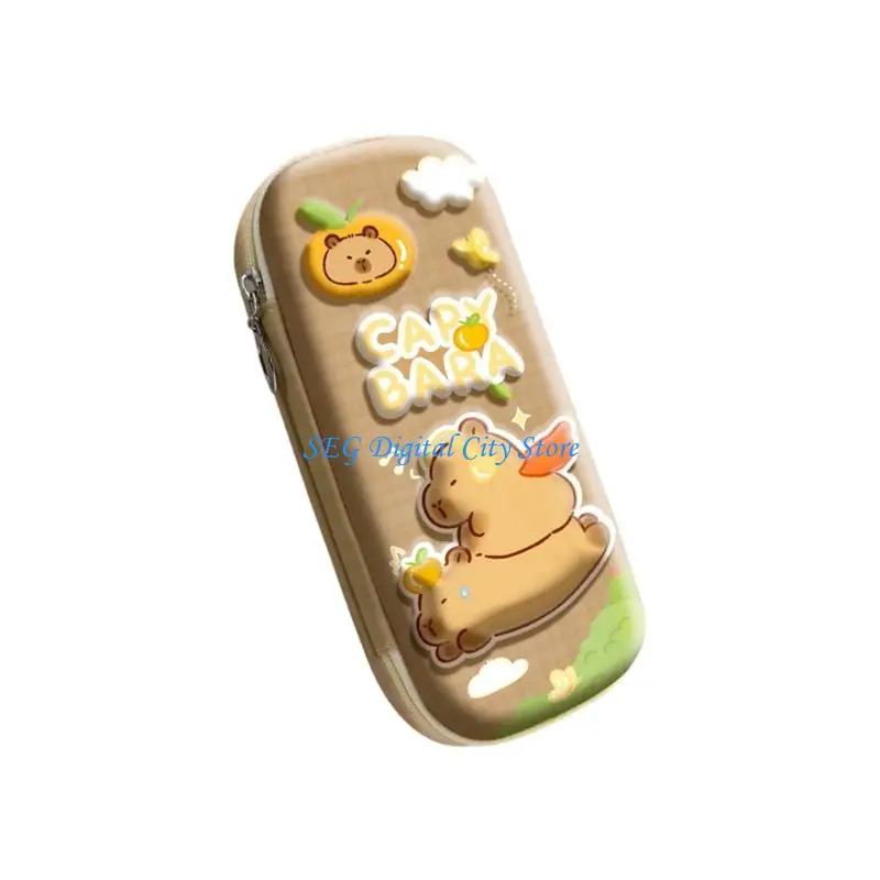 U75B Pencil Box 3D Panda PU Construction Pen Case With Organized Storage