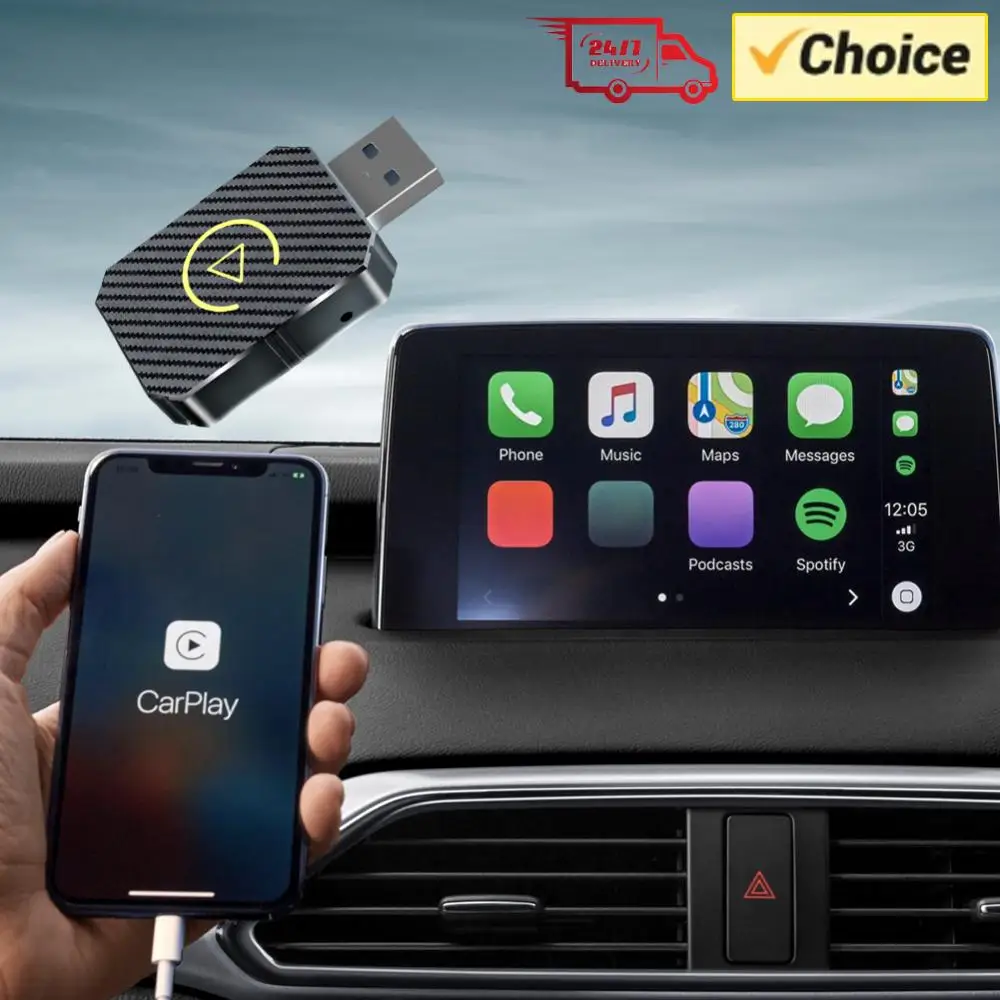 

Беспроводной адаптер CarPlay/Android Auto Plug&Play, AI-бокс, беспроводной донгл для автомобилей с проводным CarPlay/Android Auto (OEM)