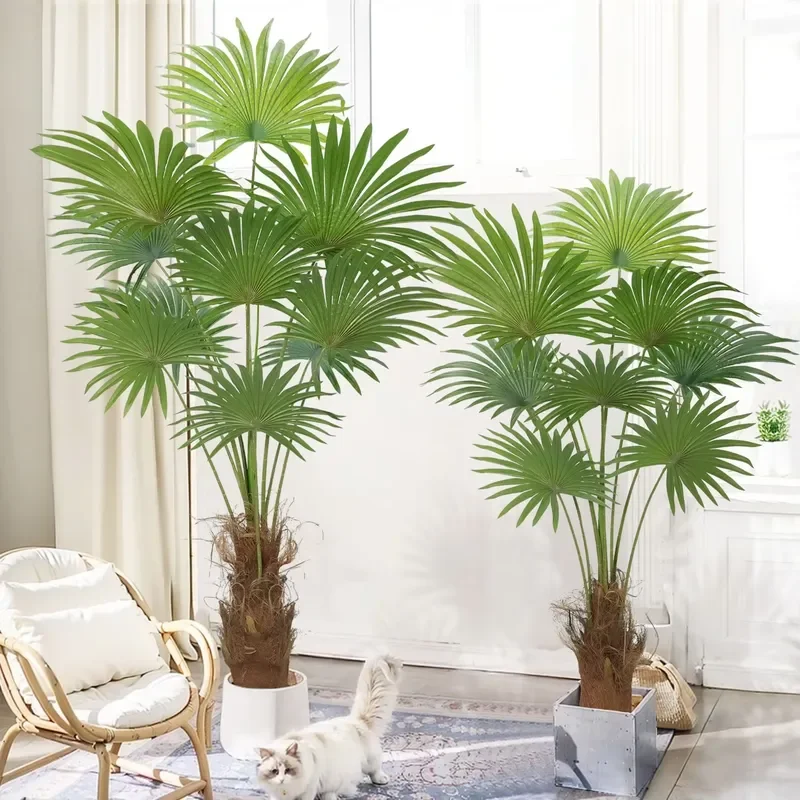 Large Artificial Palm Tree Potted Plant Indoor Floor Standing Faux Tropical Tree for Home Office Living Room Landscape