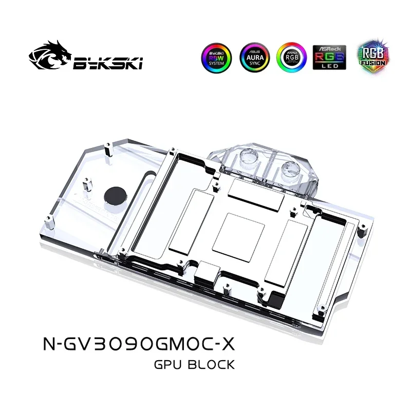 Imagem -02 - Bykski-bloco de Água Gpu para Jogos 3090 3080 Eagle Vision Placa Gráfica Turbo oc Radiador Vga 5v 12v N-gv3090gmoc-x