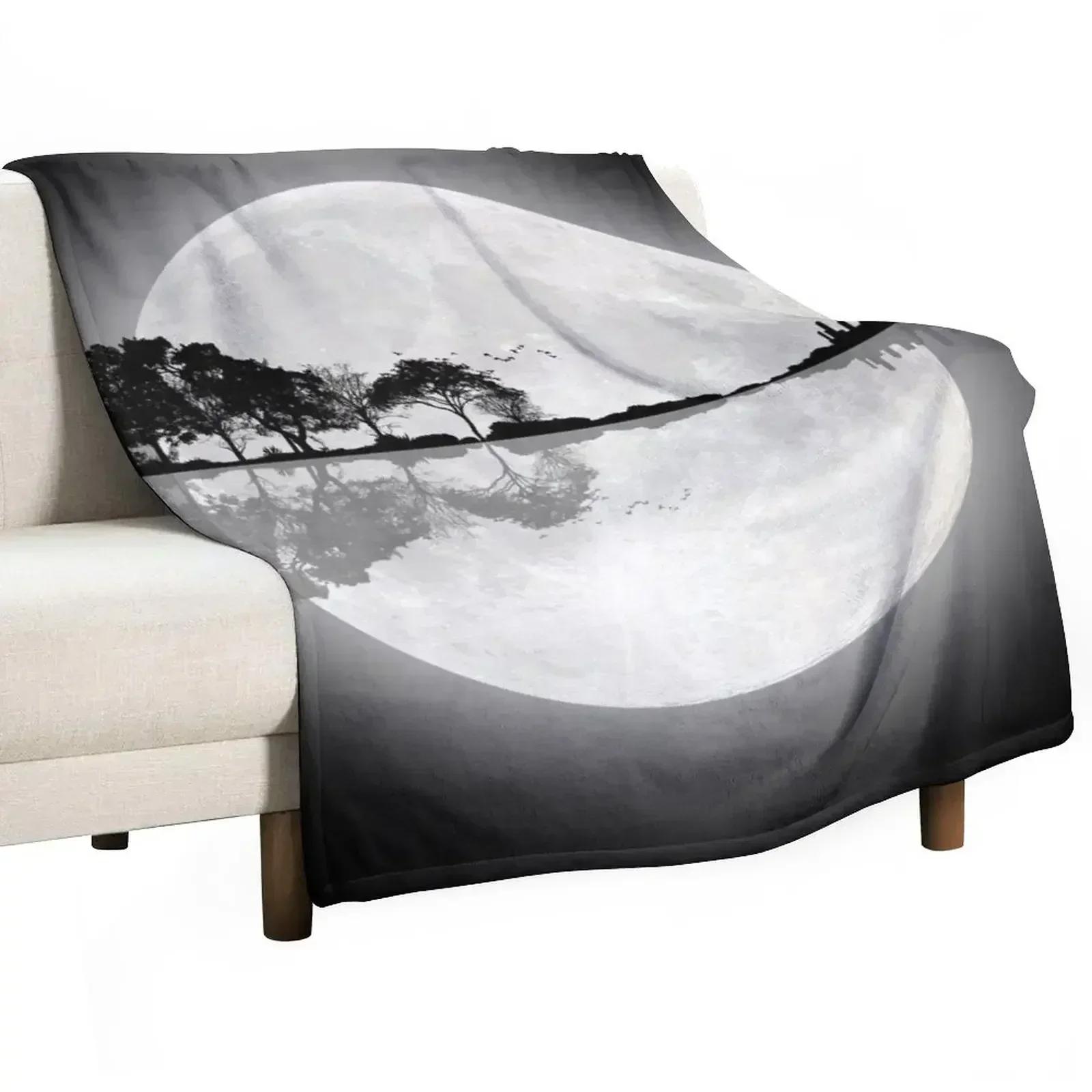 Moonlight Nature Guitar Throw Blanket Soft Big Beach Sleeping Bag Multi-Purpose Giant Sofa Heavy Blankets