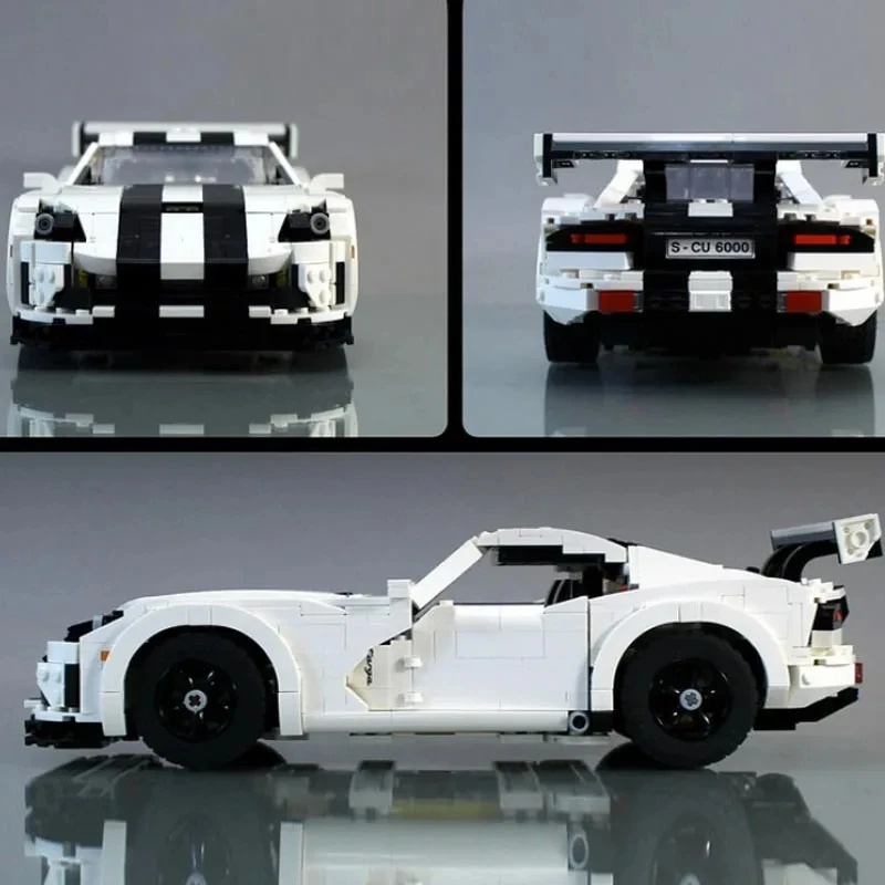 1254pcs MOC-120125 Technical 10 in 1 White Super Sports Car Compatible 10295 Blocks Bricks Educational Puzzle Toy Birthday Gifts