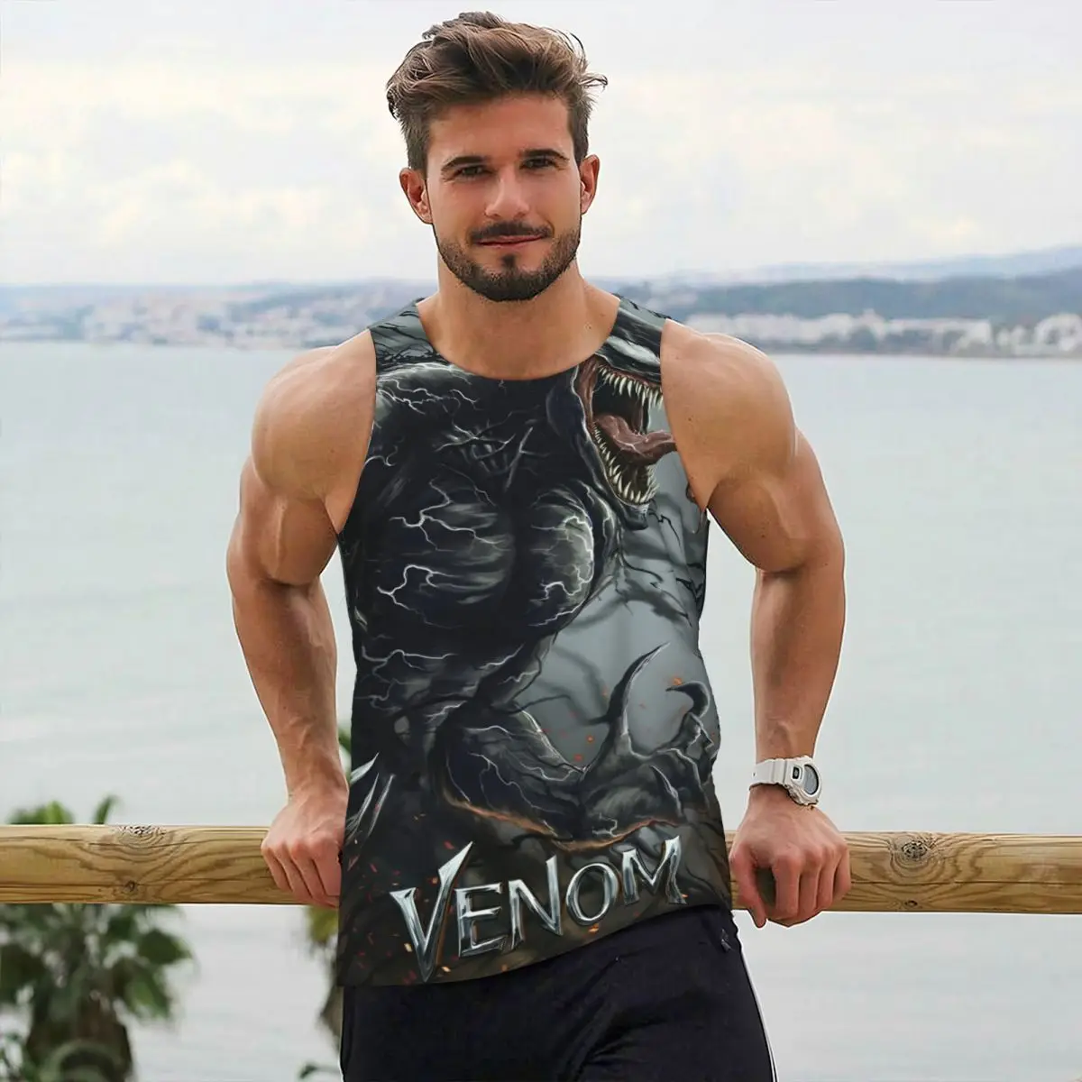 Quick Dry Printing Venom The Last Dance Running Gym Tank Tops Superhero Singlet Tees Bodybuilding Fitness Gym Muscle Vest